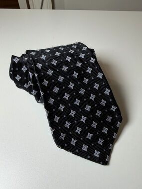 Classic Robert Talbott Best of Class Black Geometric Patterned Men's Tie